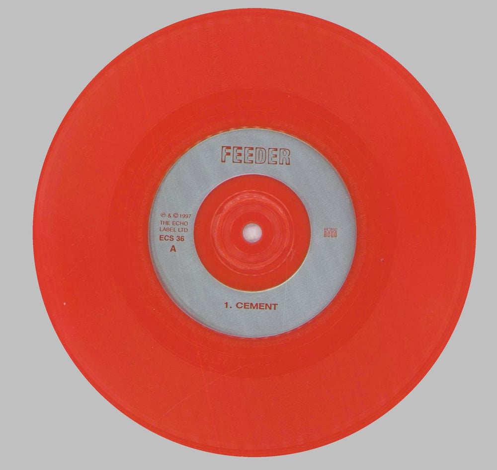 Feeder Cement - Red Vinyl UK 7" vinyl single (7 inch record / 45) FEE07CE114483