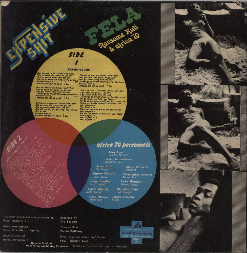 Fela Kuti Expensive Shit African vinyl LP album (LP record)
