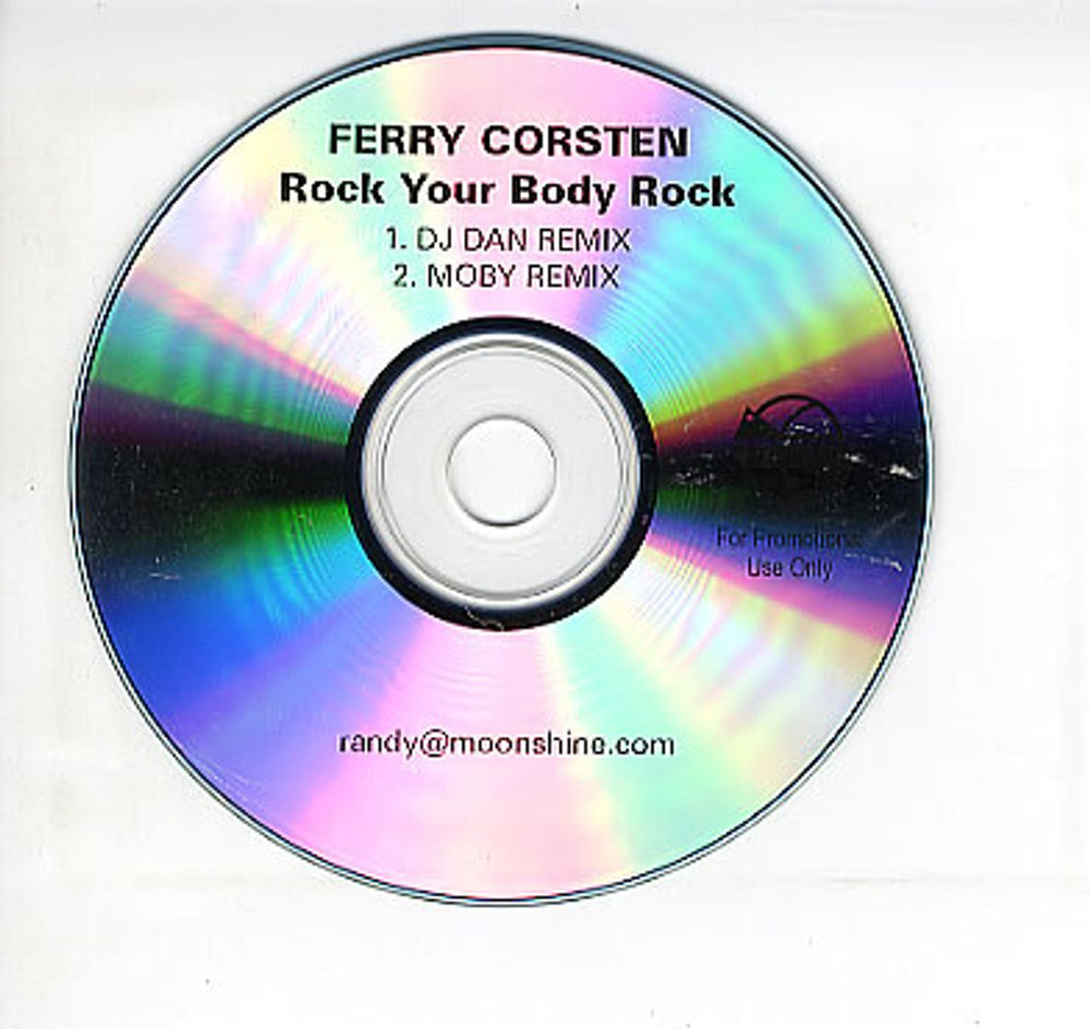 Ferry Corsten Rock Your Body Rock US Promo CD-R acetate CDR ACETATE