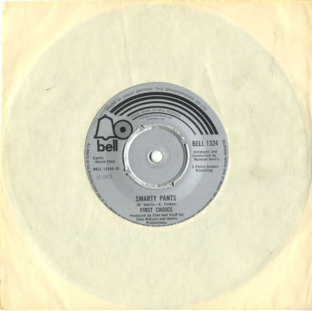 First Choice Smarty Pants UK 7" vinyl single (7 inch record / 45) BELL1324