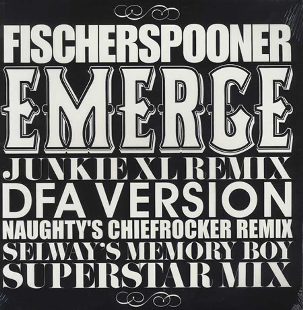 Fischerspooner Emerge US 12" vinyl single (12 inch record / Maxi-single) 724387788619