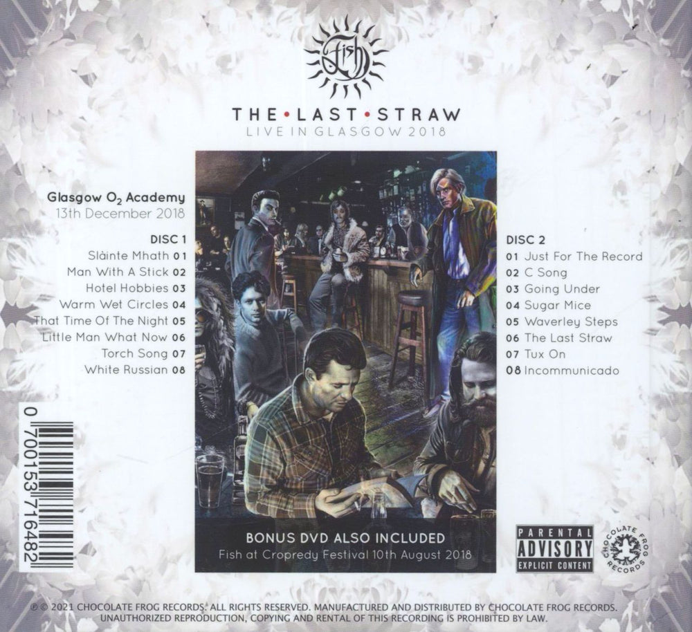 Fish The Last Straw - Live In Glasgow 2018 UK 3-disc CD/DVD Set 700153716482