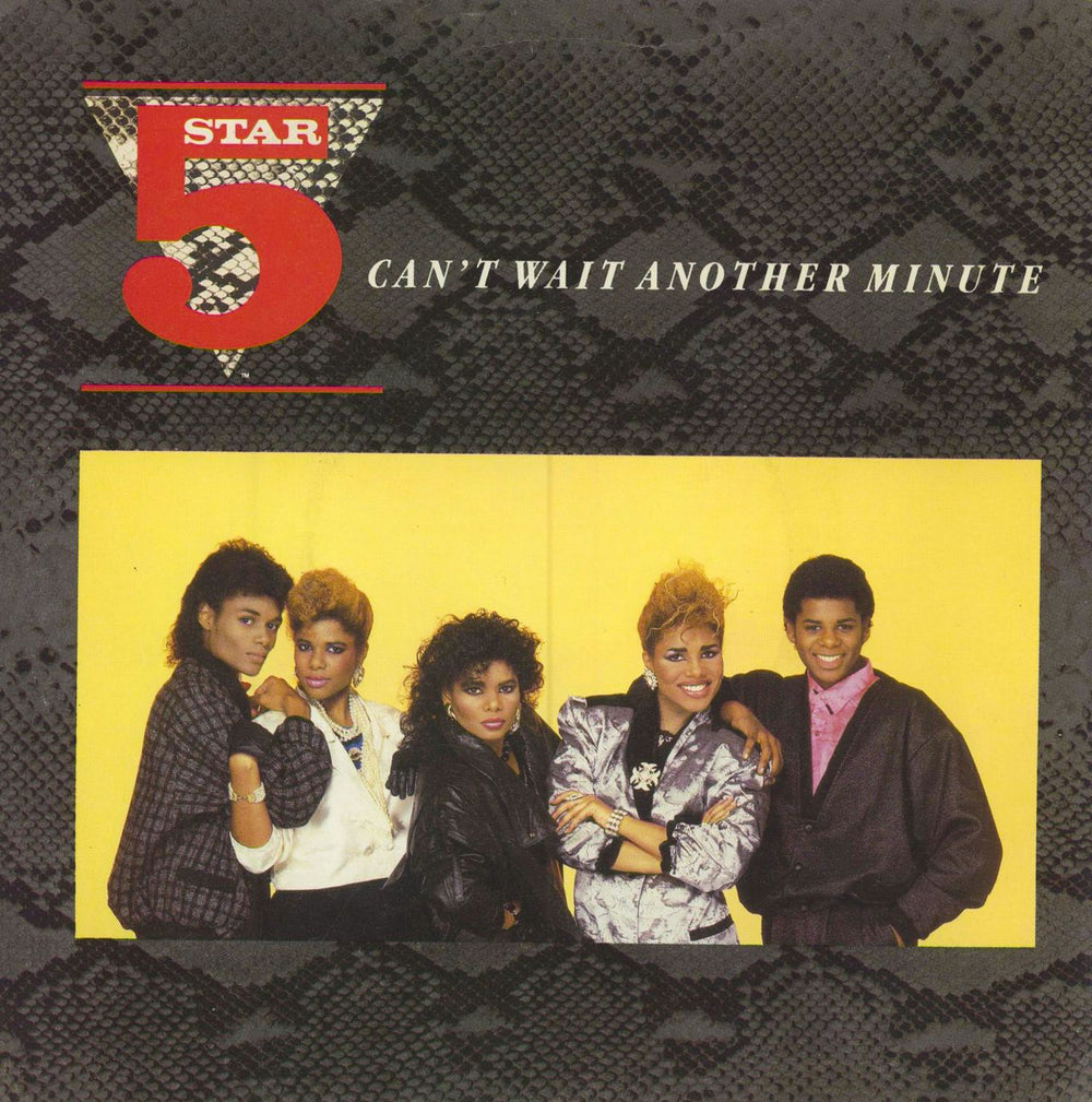 Five Star Can't Wait Another Minute - Promo Stickered UK 7" vinyl single (7 inch record / 45) PB40697