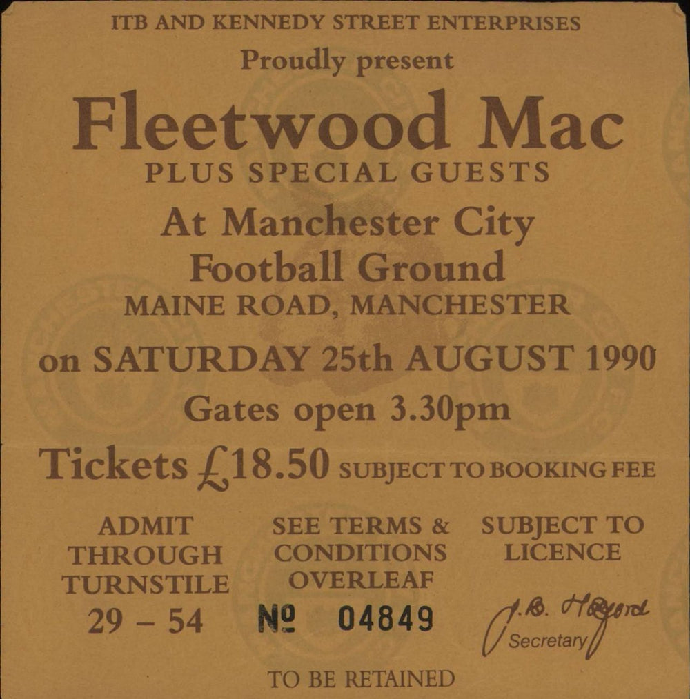 Fleetwood Mac World Tour 1990 - Behind The Mask + Ticket Stubs UK tour programme MACTRWO565148