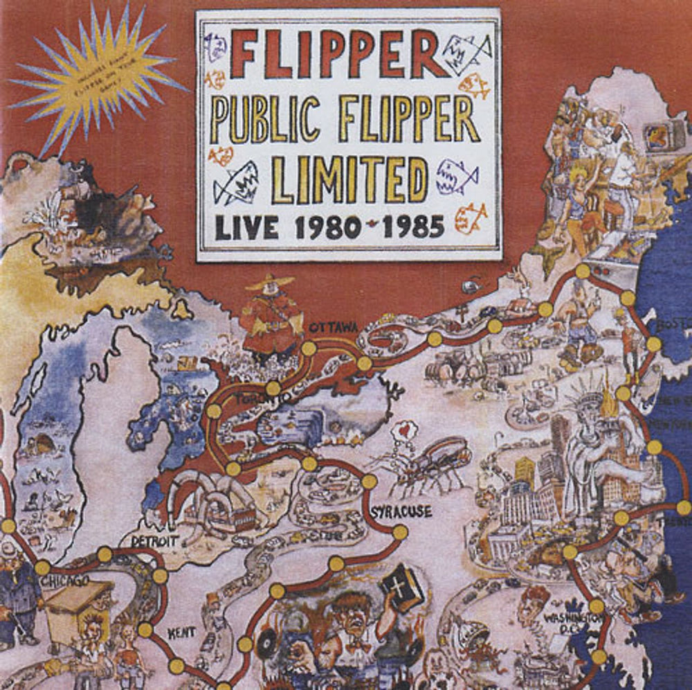 Flipper Public Flipper Limited Live 1980-1985 UK Promo 2 CD album set (Double CD) CD-R ACETATE