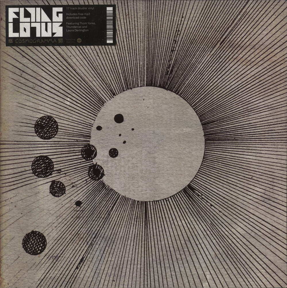 Flying Lotus Cosmogramma - Hype Sticker UK 2-LP vinyl record set (Double LP Album) WARPLP195