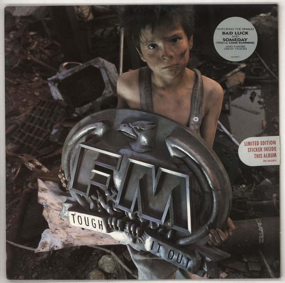 FM Tough It Out + Sticker UK vinyl LP album (LP record) 4655891