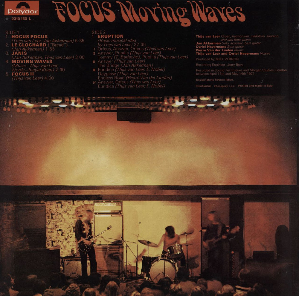 Focus Moving Waves Italian vinyl LP album (LP record)