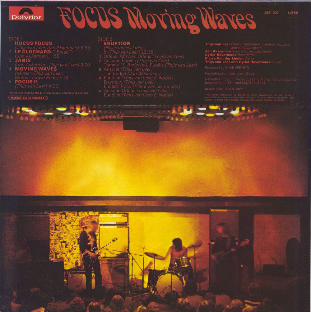 Focus Moving Waves Italian vinyl LP album (LP record)