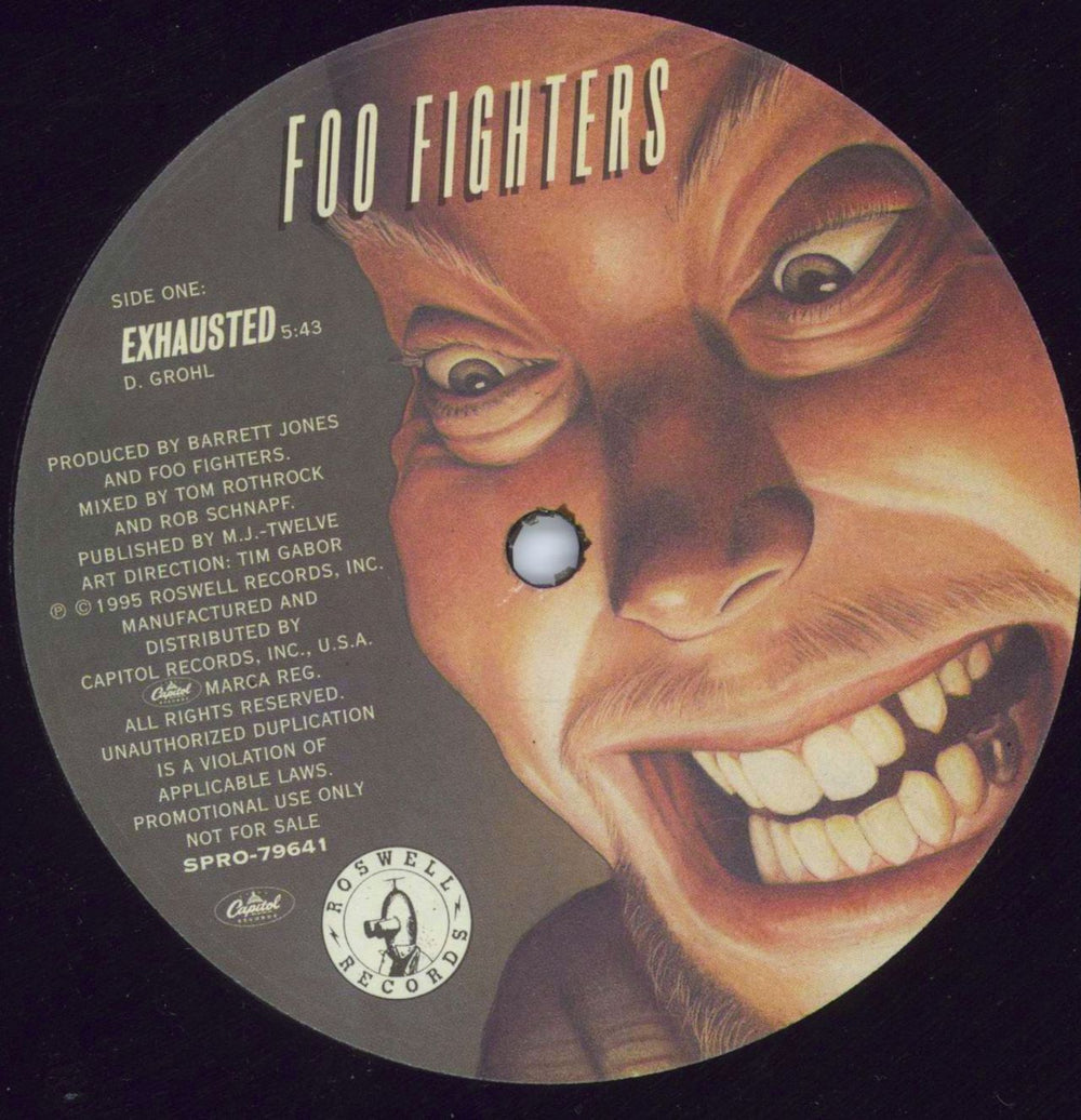 Foo Fighters Exhausted US Promo 12" vinyl single (12 inch record / Maxi-single) FOO12EX50404