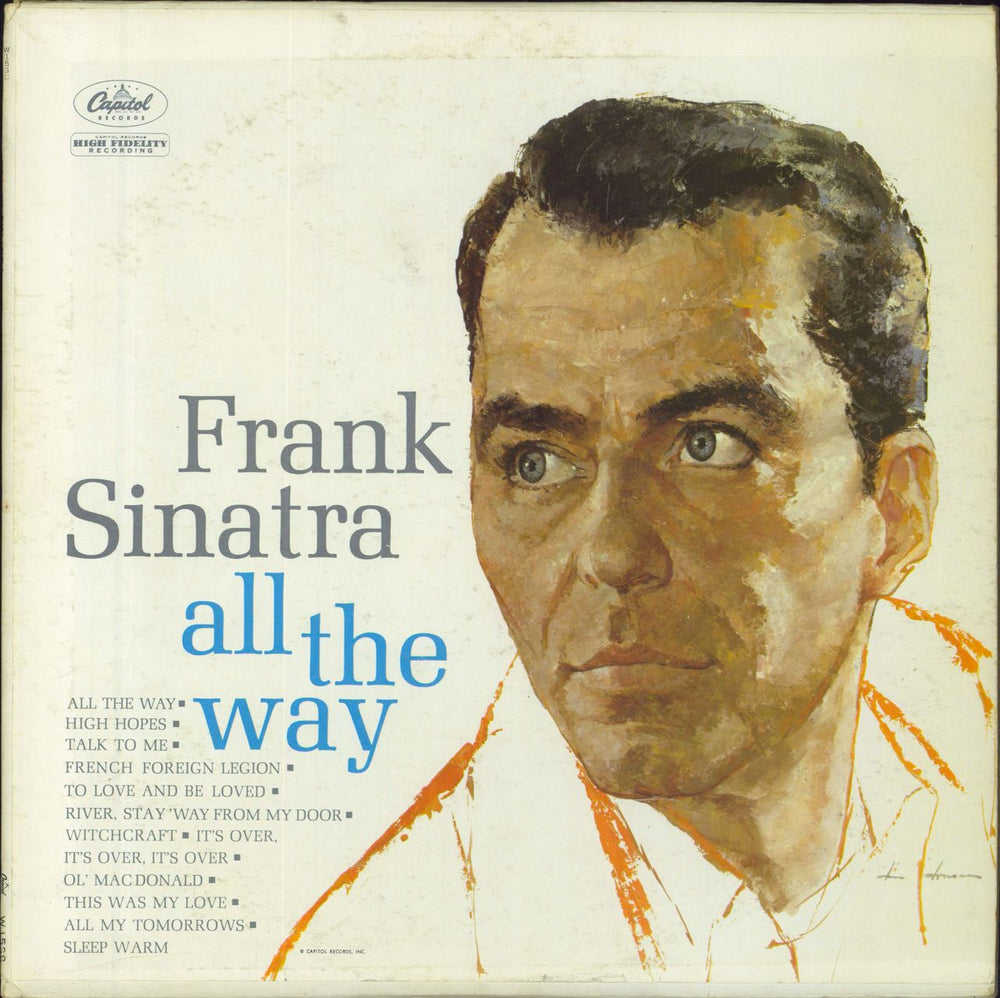 Frank Sinatra All The Way US vinyl LP album (LP record) W1538