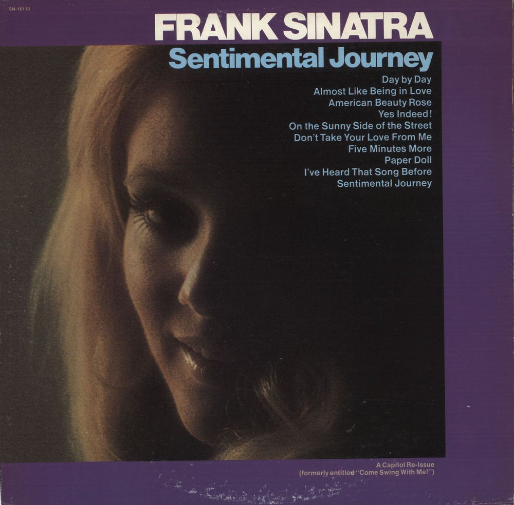 Frank Sinatra Sentimental Journey US vinyl LP album (LP record) SN-16113