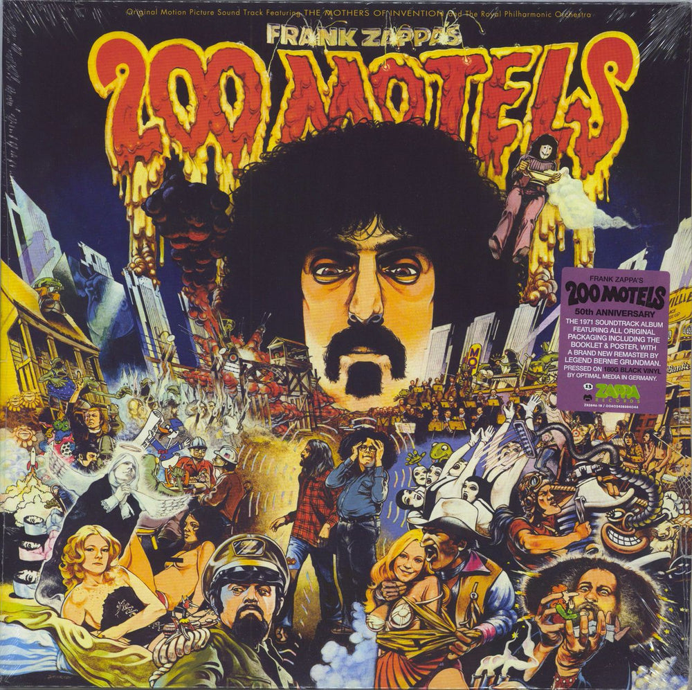 Frank Zappa 200 Motels: 50th Anniversary - 180gm Vinyl - Sealed UK 2-LP vinyl record set (Double LP Album) ZR3846-1B / 00602438384044