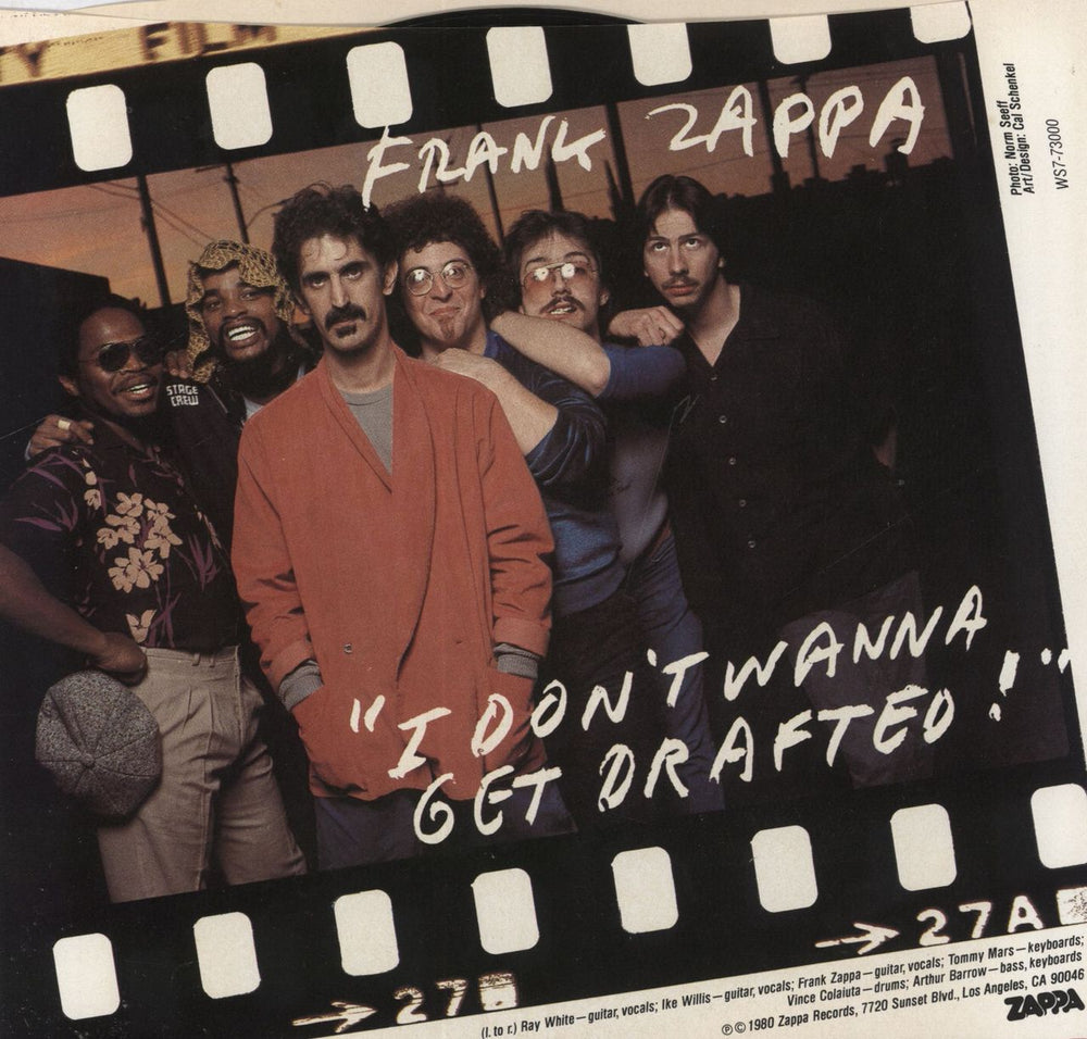 Frank Zappa I Don't Wanna Get Drafted US Promo 7" vinyl single (7 inch record / 45) WR7-73000