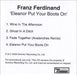 Franz Ferdinand Eleanor Put Your Boots On UK Promo CD-R acetate CD-R ACETATE