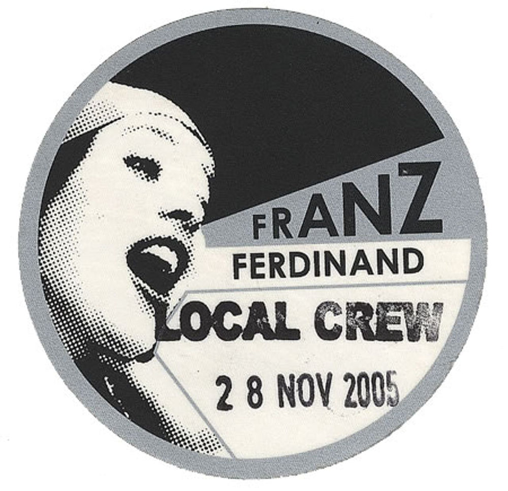 Franz Ferdinand Local Crew Pass UK Promo tour pass TOUR PASS