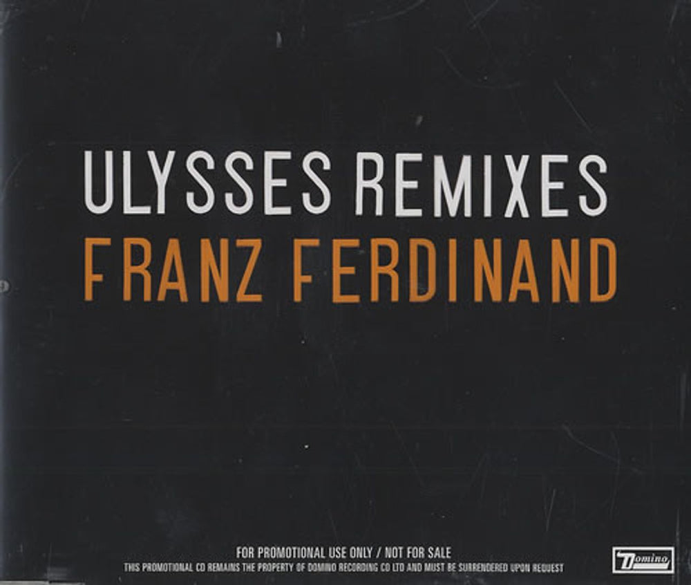 Franz Ferdinand Ulysses Remixes UK Promo CD single (CD5 / 5") RUG314CDP2