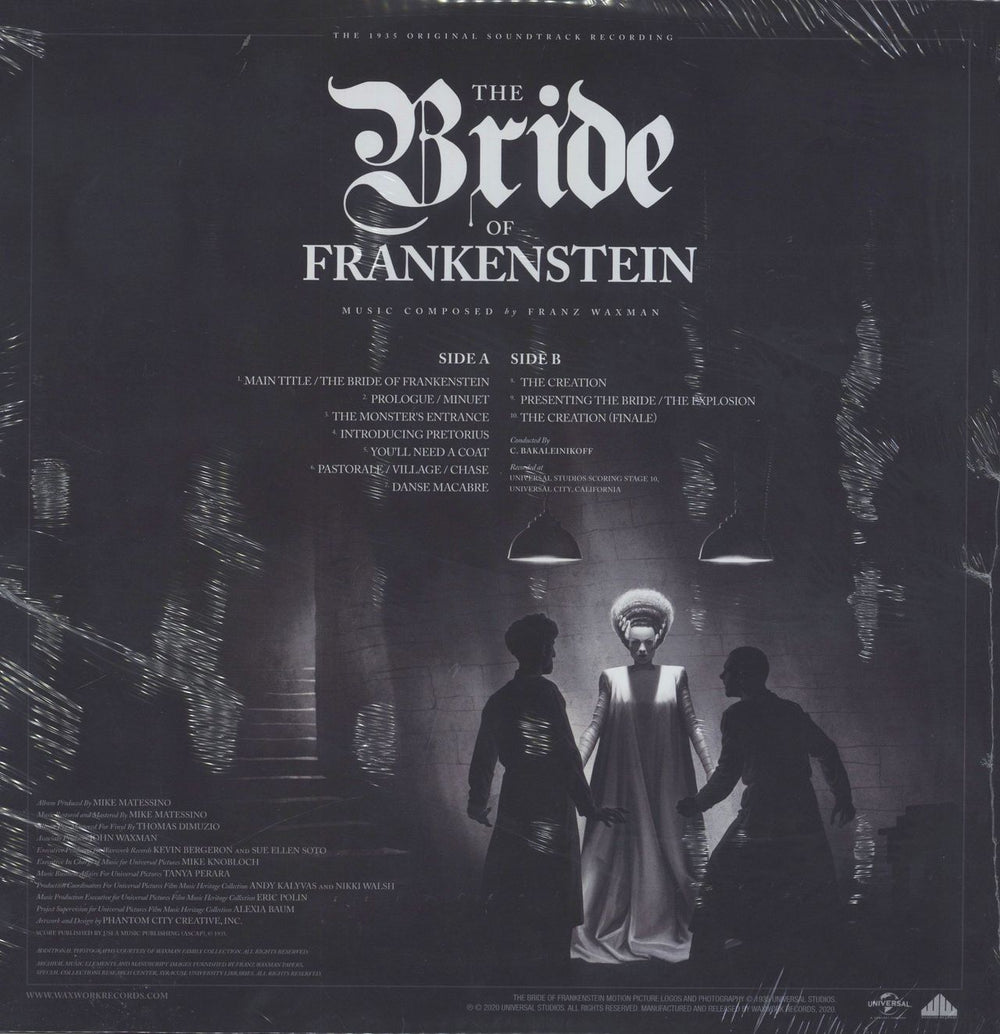 Franz Waxman The Bride of Frankenstein - Iridescent Vinyl - Sealed US vinyl LP album (LP record) 728028509243