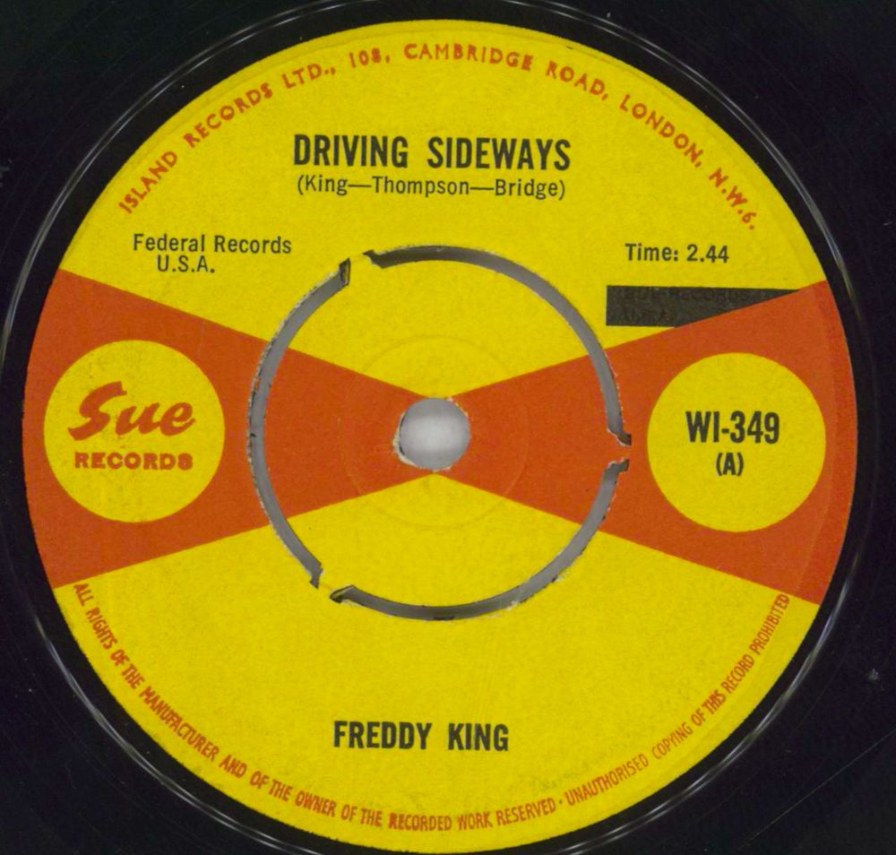 Freddie King Driving Sideways UK 7" vinyl single (7 inch record / 45) WI-349