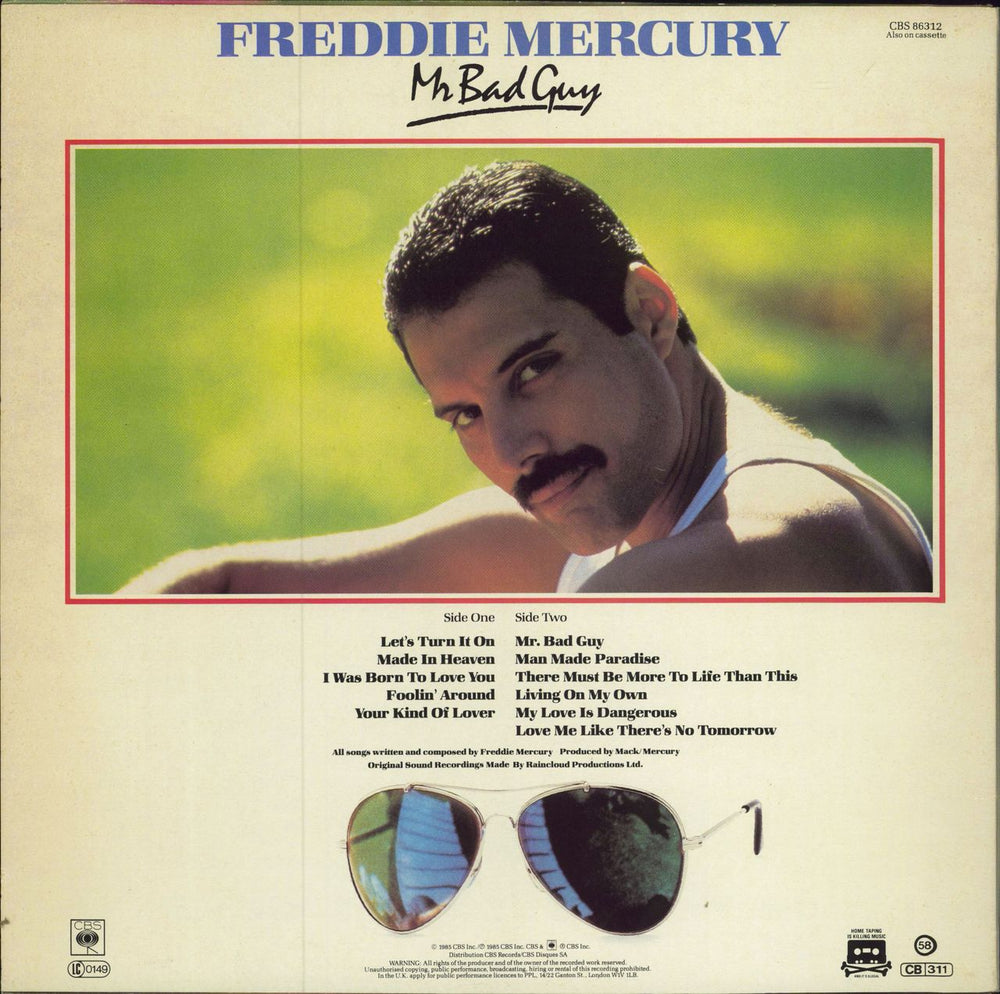 Freddie Mercury Mr Bad Guy - EX - stamp UK vinyl LP album (LP record) 5012206117319