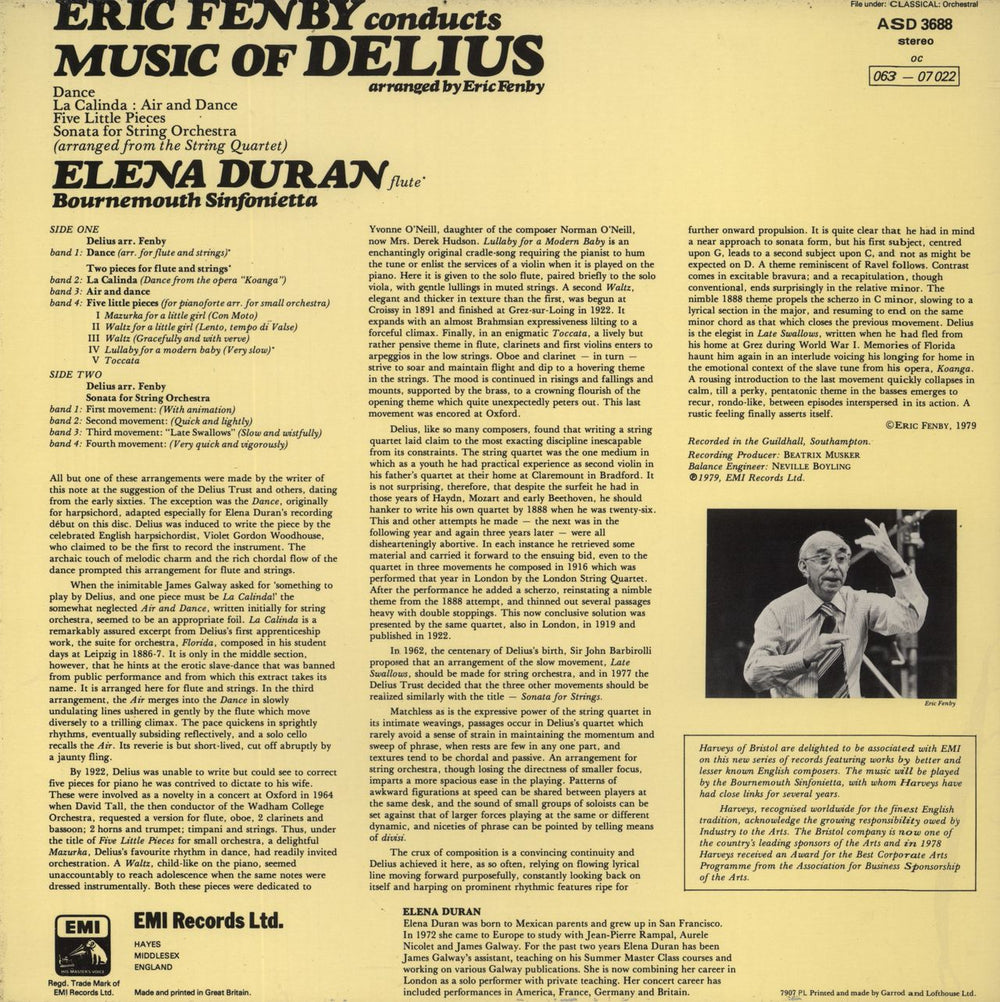 Frederick Delius Music Of Delius UK vinyl LP album (LP record)