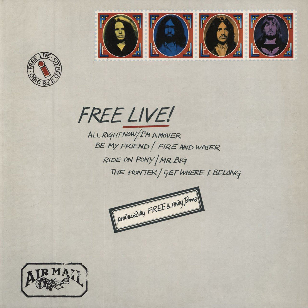 Free Free Live! - Late 70s / Early 80s - Bubbles label UK vinyl LP album (LP record) ILPS9160