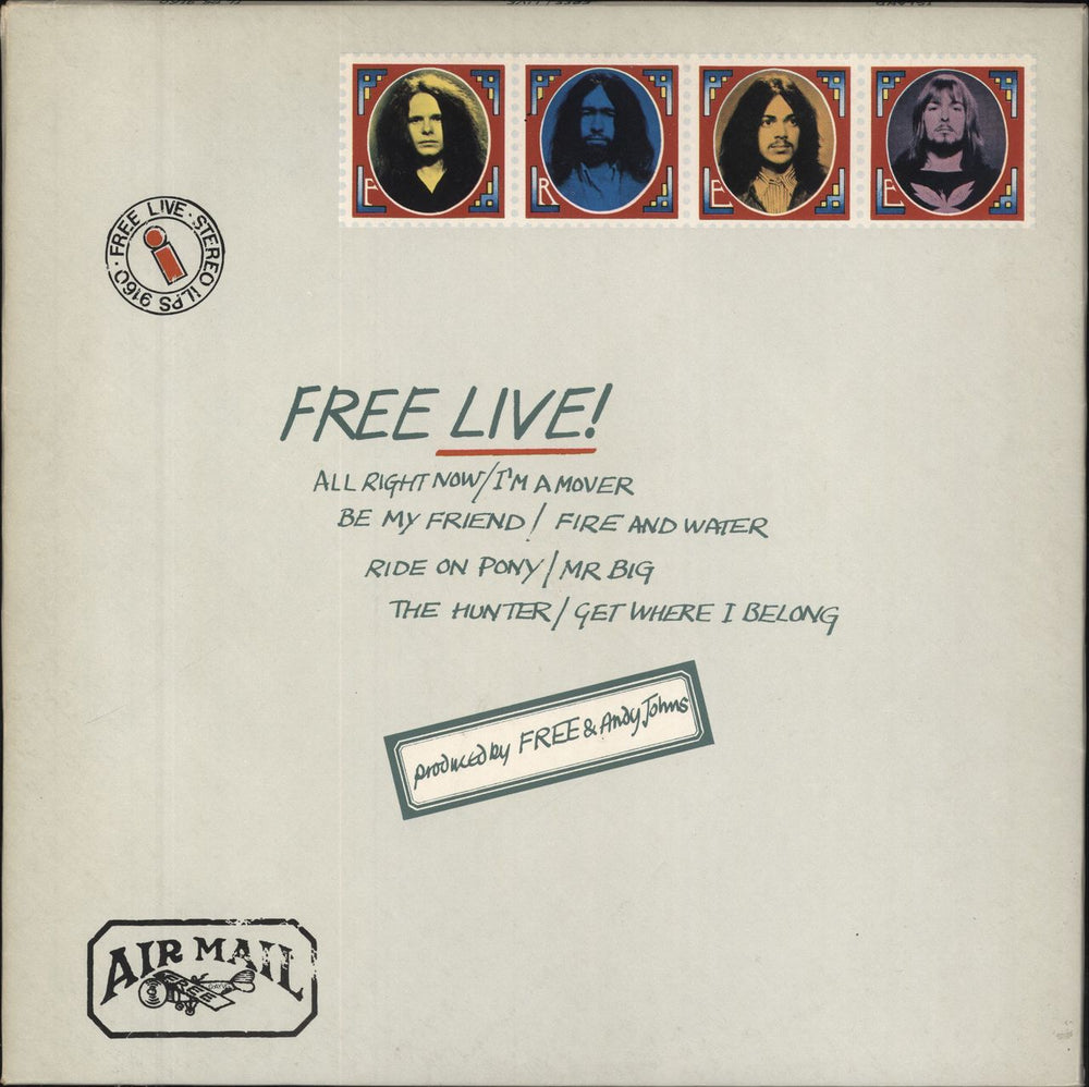 Free Free Live! - Mid 70s + Envelope Sleeve UK vinyl LP album (LP record) ILPS9160