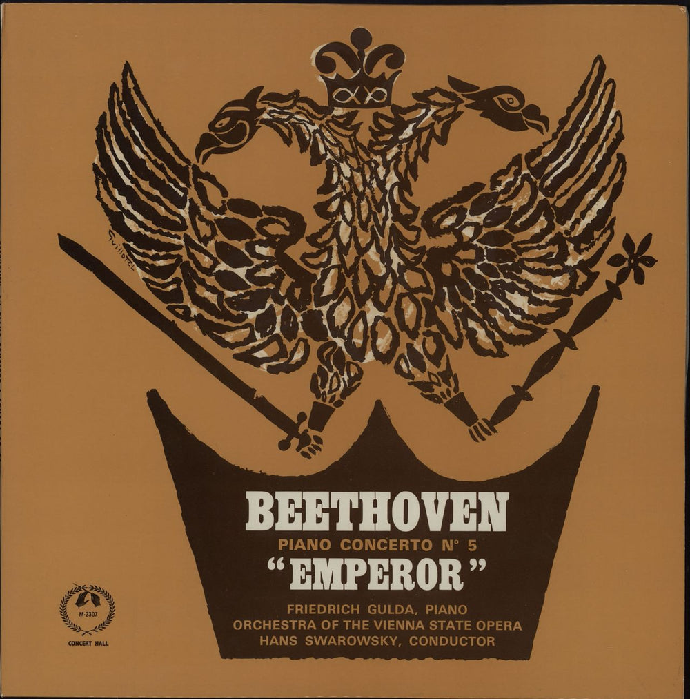 Friedrich Gulda Beethoven: Piano Concerto No. 5 Op.73 "Emperor" / Sonata in E Minor, Op.90 UK vinyl LP album (LP record) AM2307