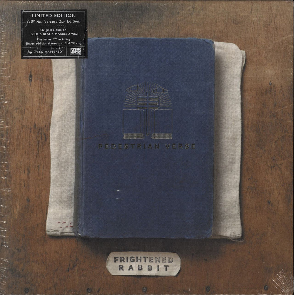 Frightened Rabbit Pedestrian Verse - Blue and Black Marble Vinyl UK 2-LP vinyl record set (Double LP Album) 5054197232077