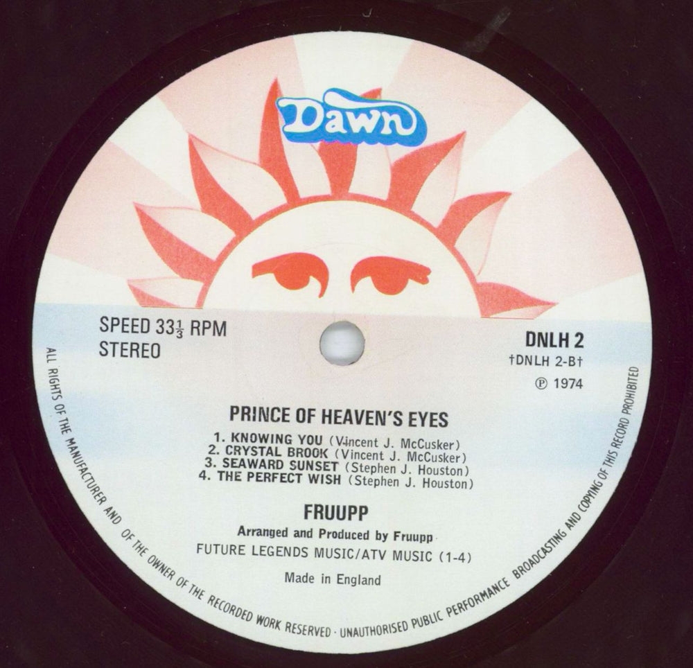 Fruupp The Prince Of Heaven's Eyes + Booklet UK vinyl LP album (LP record) FWWLPTH817799