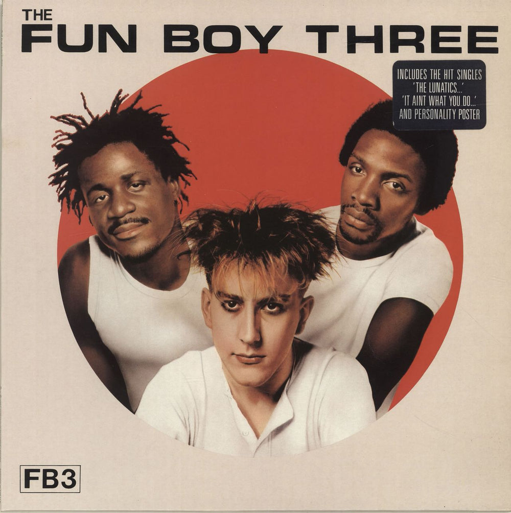 Fun Boy Three FB3 + Poster UK vinyl LP album (LP record) CHR1383