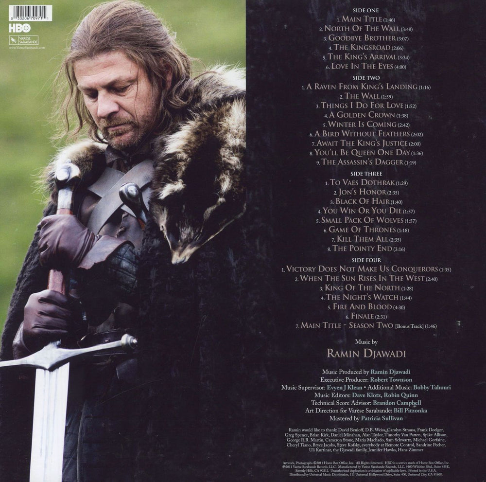 Game Of Thrones Game Of Thrones [Music From The HBO Series] - RSD US 2-LP vinyl record set (Double LP Album) 030206709711