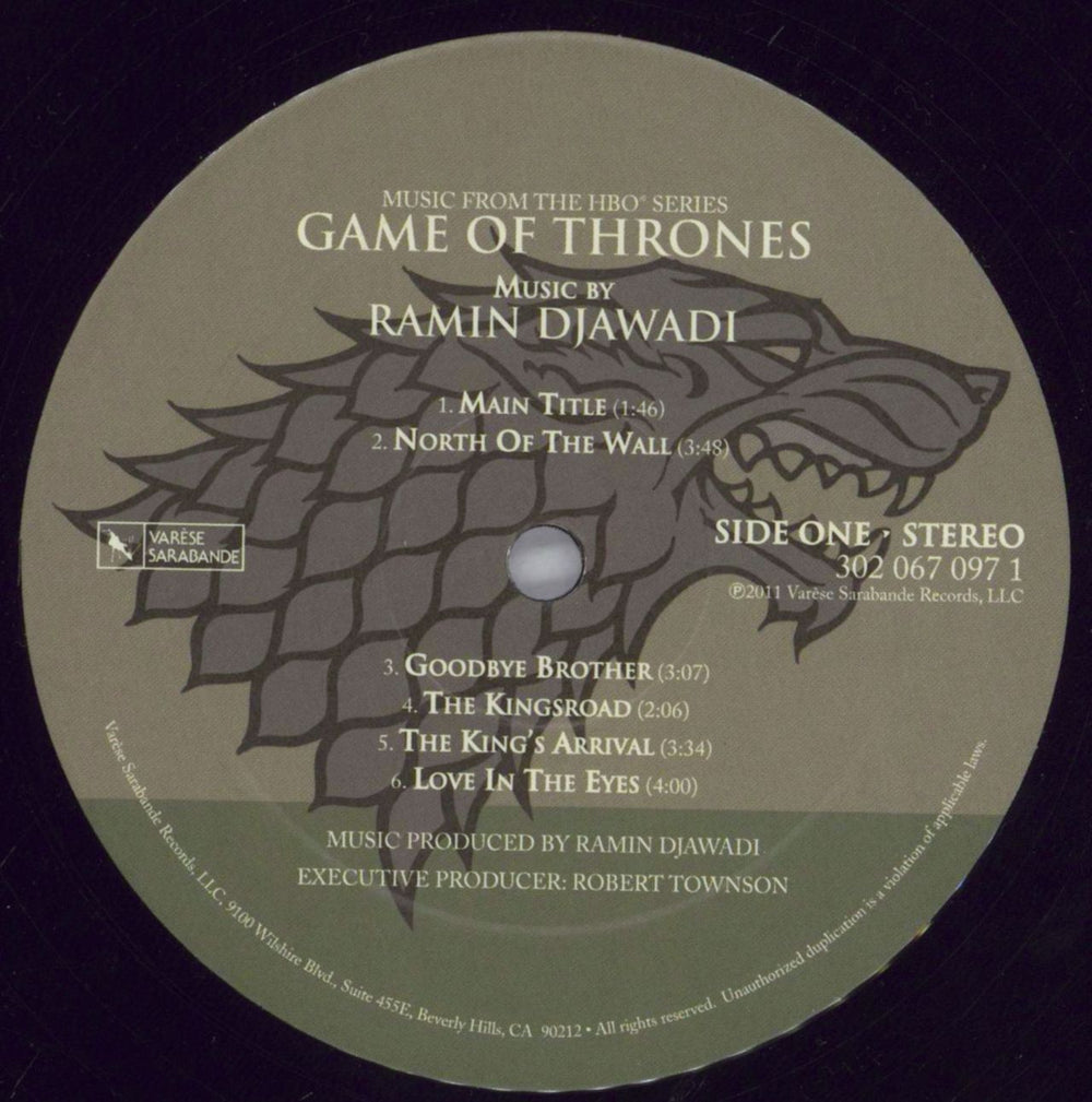 Game Of Thrones Game Of Thrones [Music From The HBO Series] - RSD US 2-LP vinyl record set (Double LP Album) QJU2LGA830173