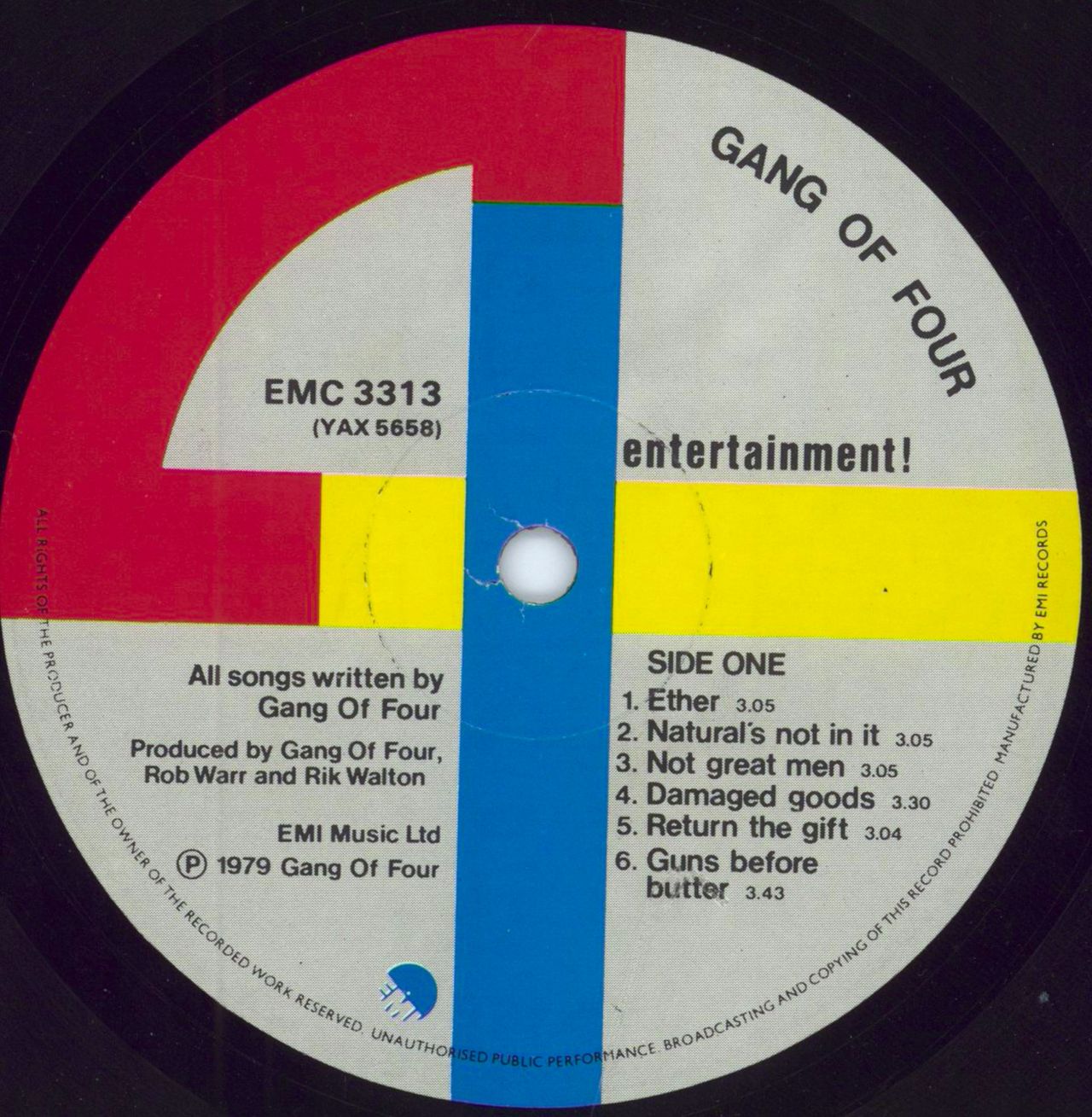 Gang Of Four Entertainment - VG UK Vinyl LP — RareVinyl.com