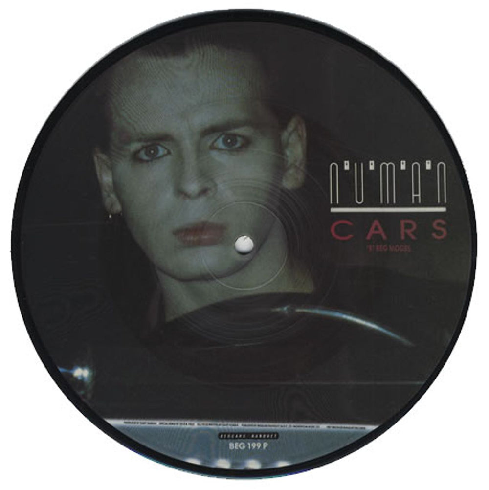 Gary Numan Cars UK 7" vinyl picture disc (7 inch picture disc single) BEG199P