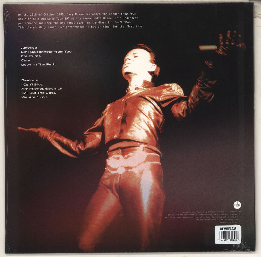 Gary Numan Live at Hammersmith Odeon 1989 - Red Vinyl - Sealed UK vinyl LP album (LP record) 5014797896284