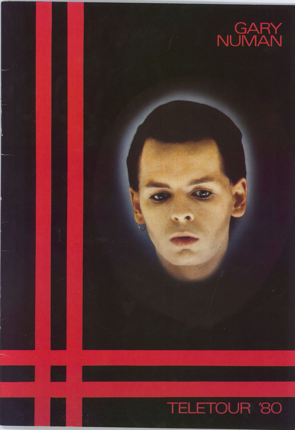 Gary Numan Teletour '80 + Ticket Stub, Merch Insert, Fol-Out Poster & Badge UK tour programme PROGRAMME + TICKET