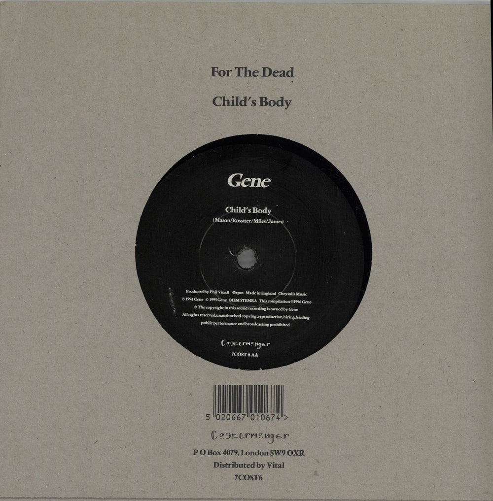 Gene For The Dead - 2nd UK 7" vinyl single (7 inch record / 45) G-E07FO60935
