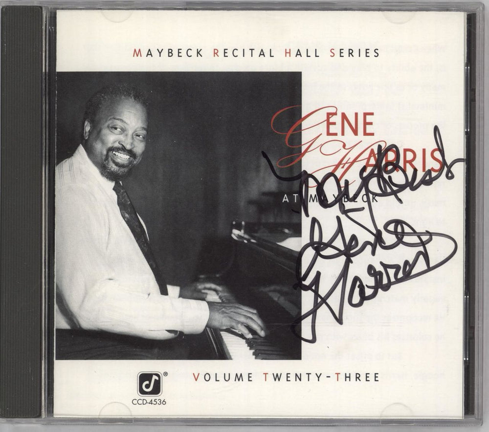 Gene Harris At Maybeck - Autographed US CD album (CDLP) CCD-4536