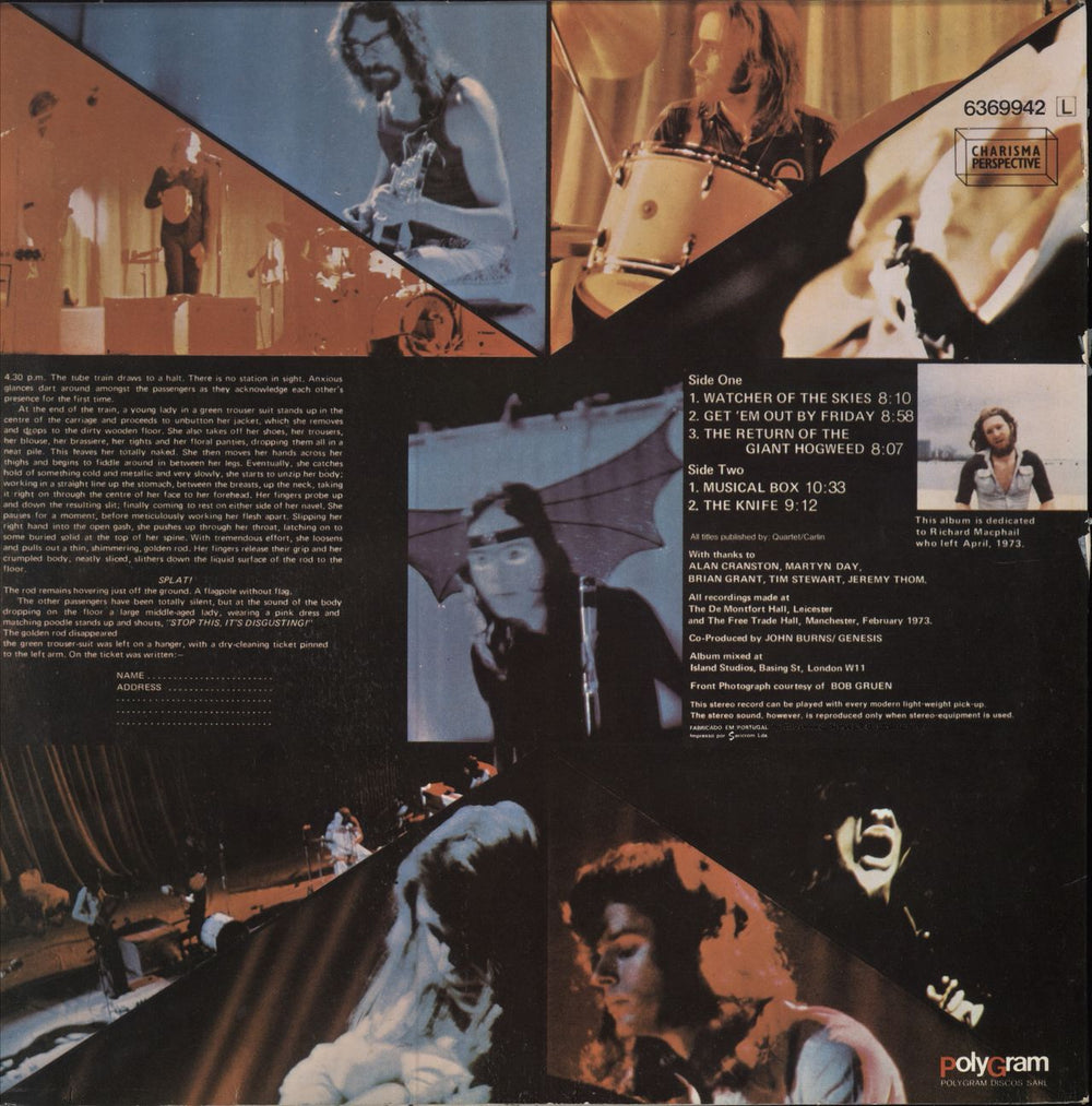 Genesis Live Portugese vinyl LP album (LP record)