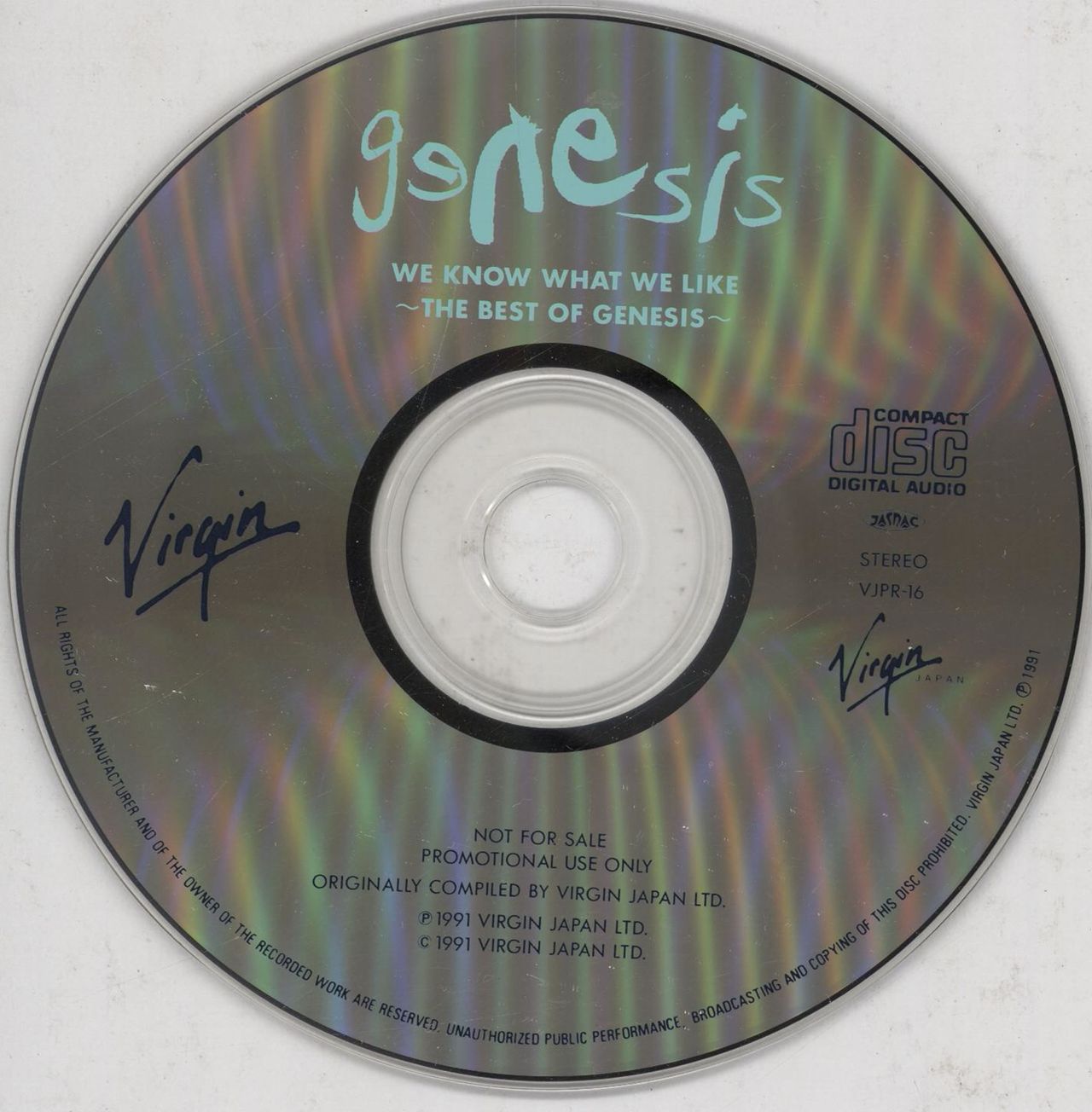 Genesis We Know What We Like - The Best Of Genesis Japanese Promo