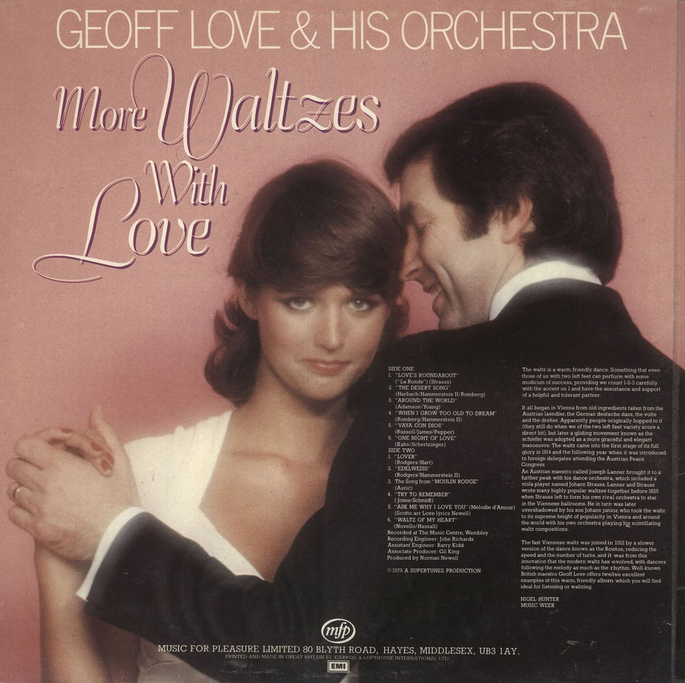 Geoff Love More Waltzes With Love UK vinyl LP album (LP record)