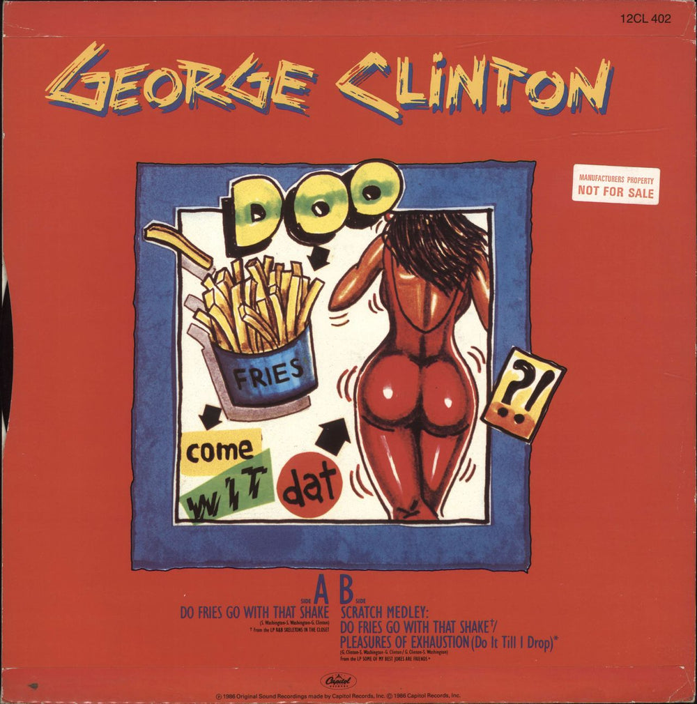 George Clinton Do Fries Go With That Shake UK 12" vinyl single (12 inch record / Maxi-single)