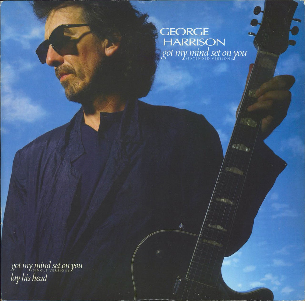 George Harrison Got My Mind Set On You + Poster UK 12" vinyl single (12 inch record / Maxi-single) W8178T