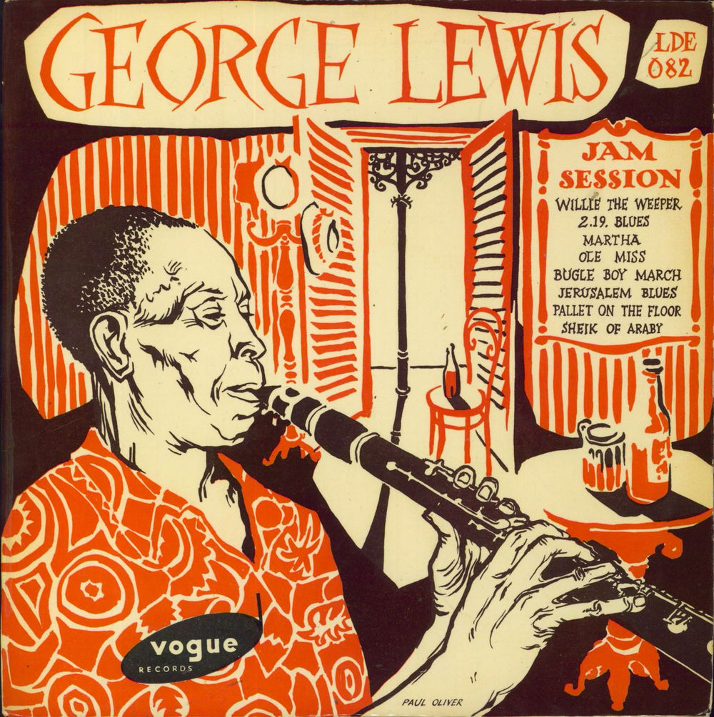 George Lewis Jam Session UK 10" vinyl single (10 inch record) LDE082