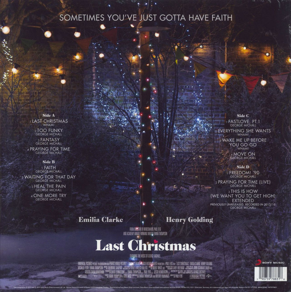 George Michael Last Christmas (The Original Motion Picture Soundtrack) - Sealed UK 2-LP vinyl record set (Double LP Album) 190759788318