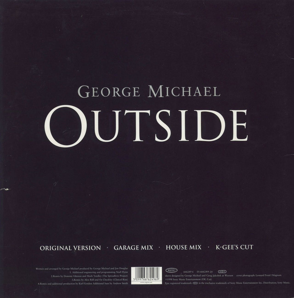 George Michael Outside UK 12" vinyl single (12 inch record / Maxi-single) 5099766624969