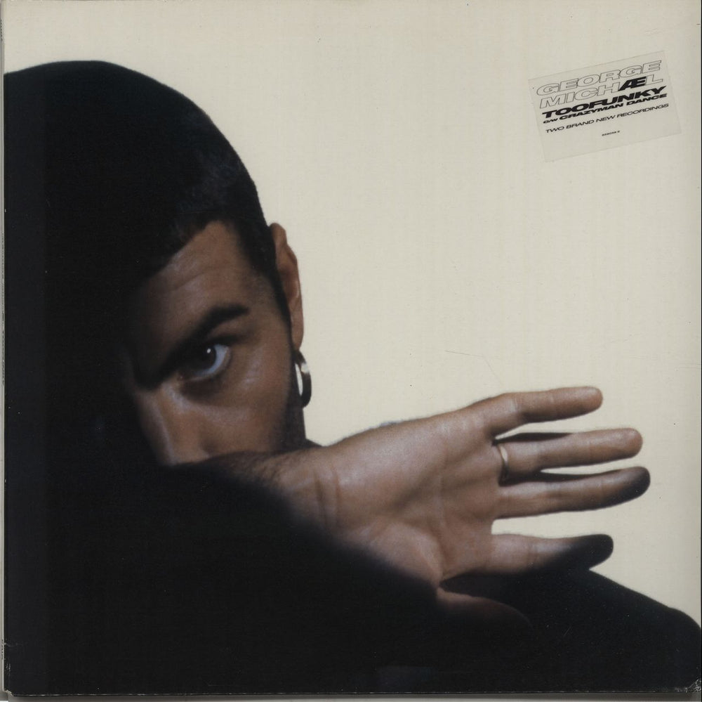 George Michael Too Funky - Hype Stickered UK 12" vinyl single (12 inch record / Maxi-single) 658058-6