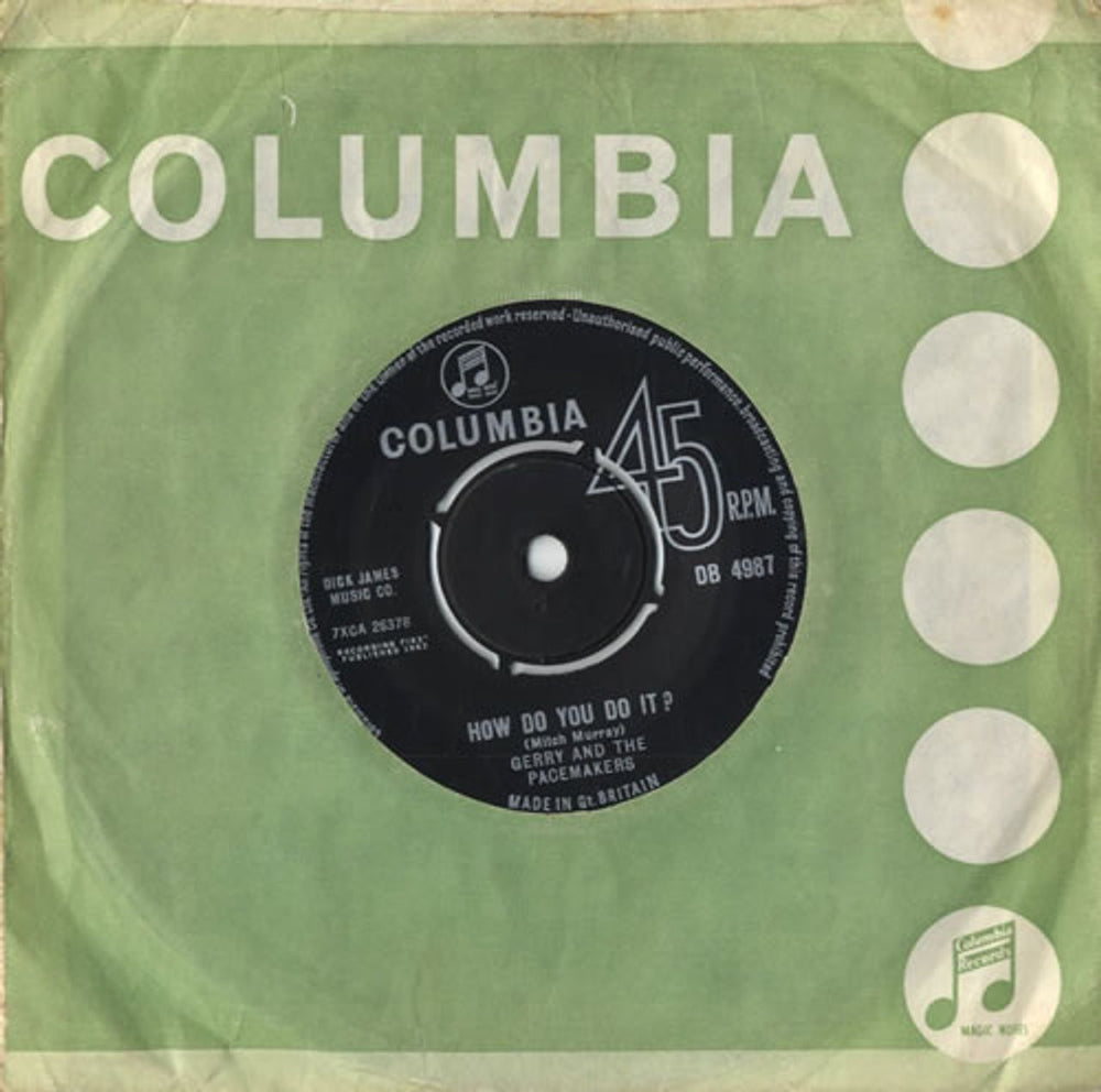 Gerry And The Pacemakers How Do You Do It? UK 7" vinyl single (7 inch record / 45) DB4987