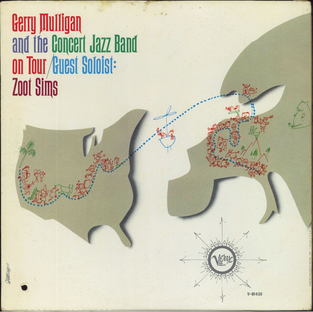 Gerry Mulligan Gerry Mulligan And The Concert Jazz Band On Tour US vinyl LP album (LP record) V-8438